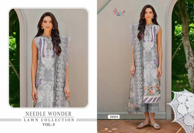 Needle Wonder Lawn Collection Vol 5 By Shree Cotton Pakistani Suits Wholesale Online
